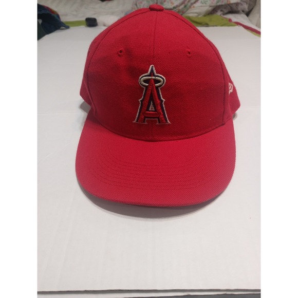 New Era Other - New Era Los Angeles Angels Fitted Hat 7 1/4 Red MLB Cap Anaheim Era Y2K